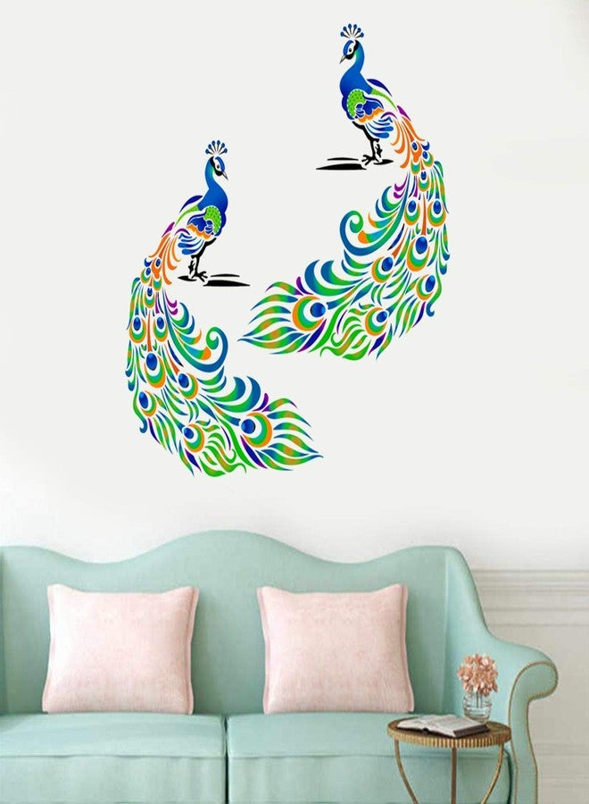 DECORNOW Classy Peacock Reusable DIY Wall Stencil Painting, Suitable for Home Decoration, Wall Decoration Size : (16 inch x 24 inch) - Image 1